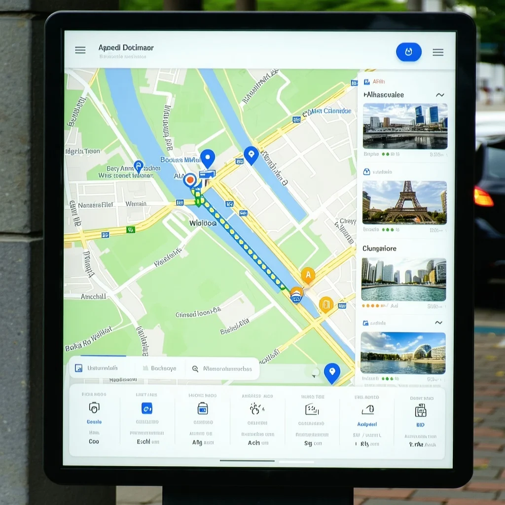 digital navigation map on a kiosk-3
