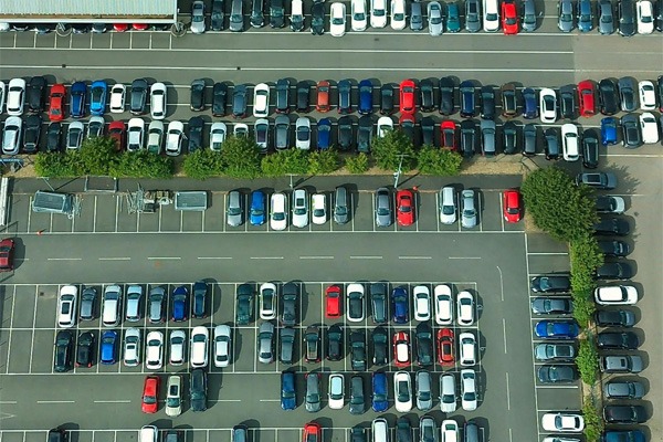 parking lots and structures